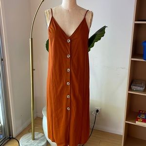 Button midi dress